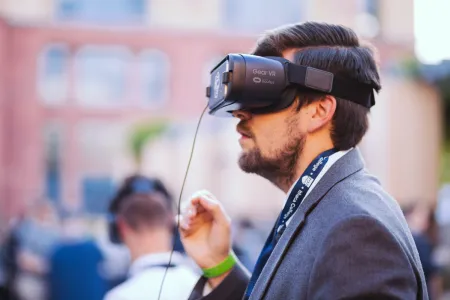 Student with VR Headset 