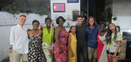 Group of people abroad