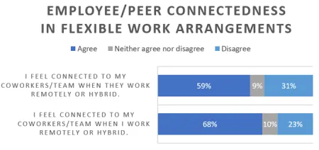 Figure 5.Employee/Peer Connectedness in Flexible Work Arrangements.