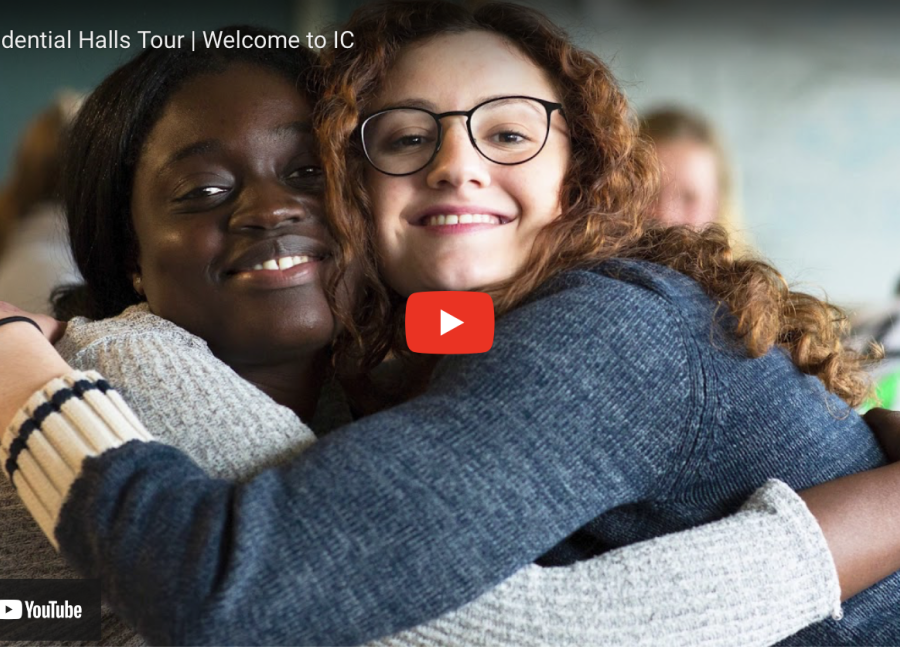 two female students hugging